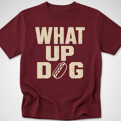 What Up Dog — Youth Tee — Maroon