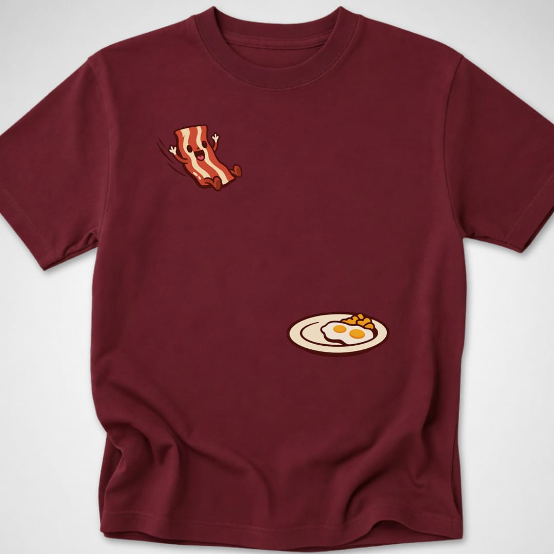 Bacon Jump — Youth Tee — Maroon