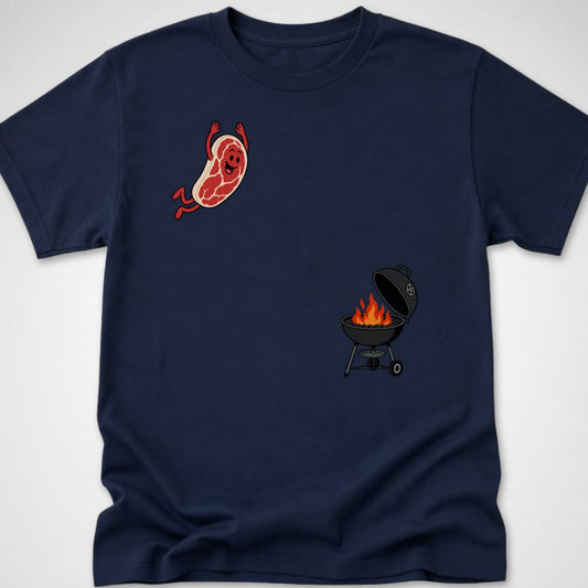Steak Dive — Youth Tee — Navy