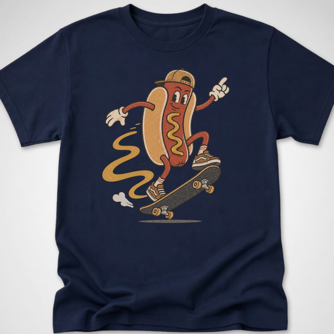 Hotdog Kickflip — Youth Tee — Navy