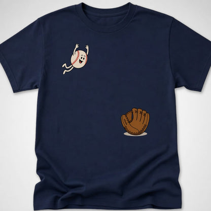 Baseball Dive — Youth Tee — Navy
