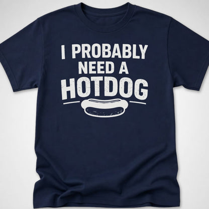 Probably Need a Hotdog — Youth Tee — Navy