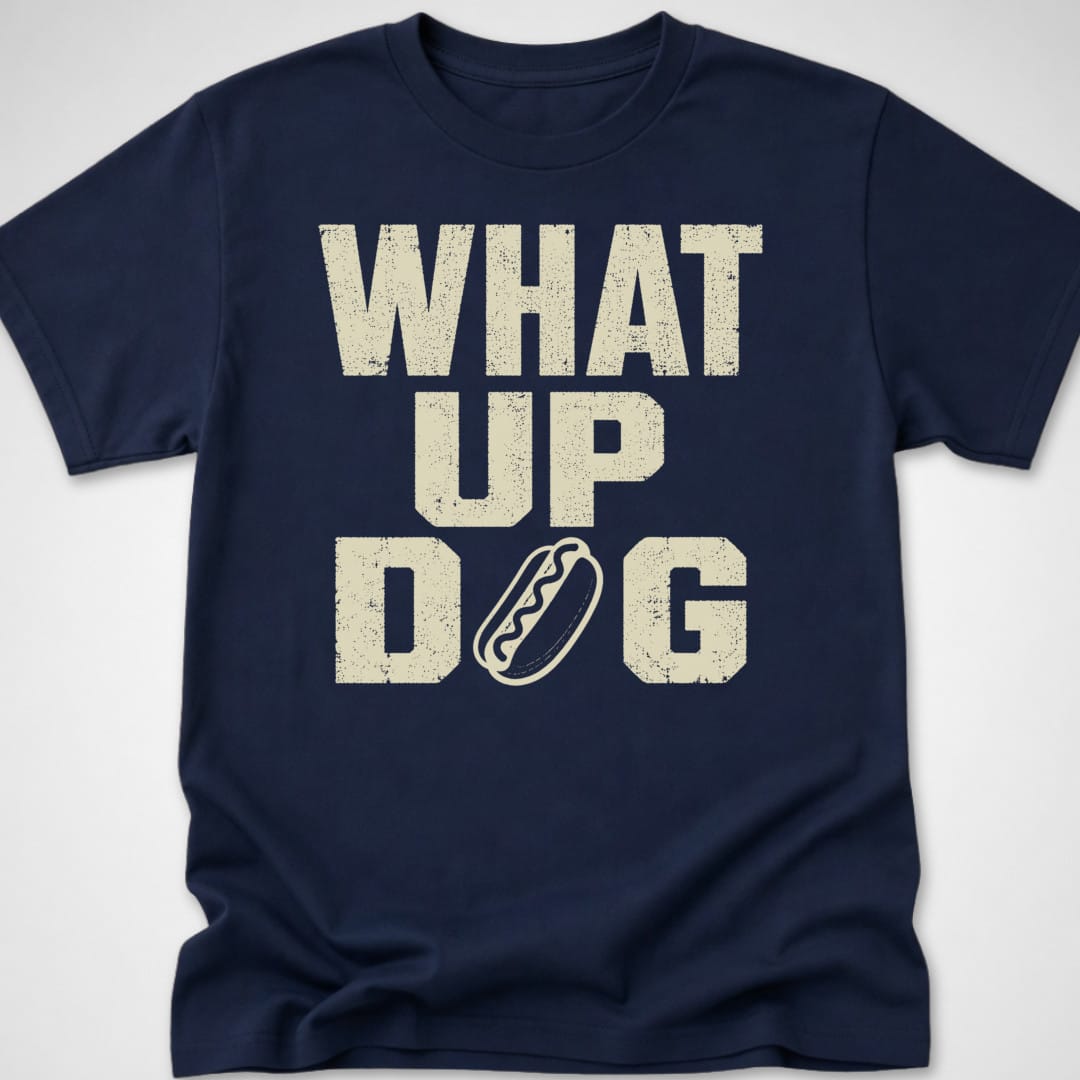 What Up Dog — Youth Tee — Navy