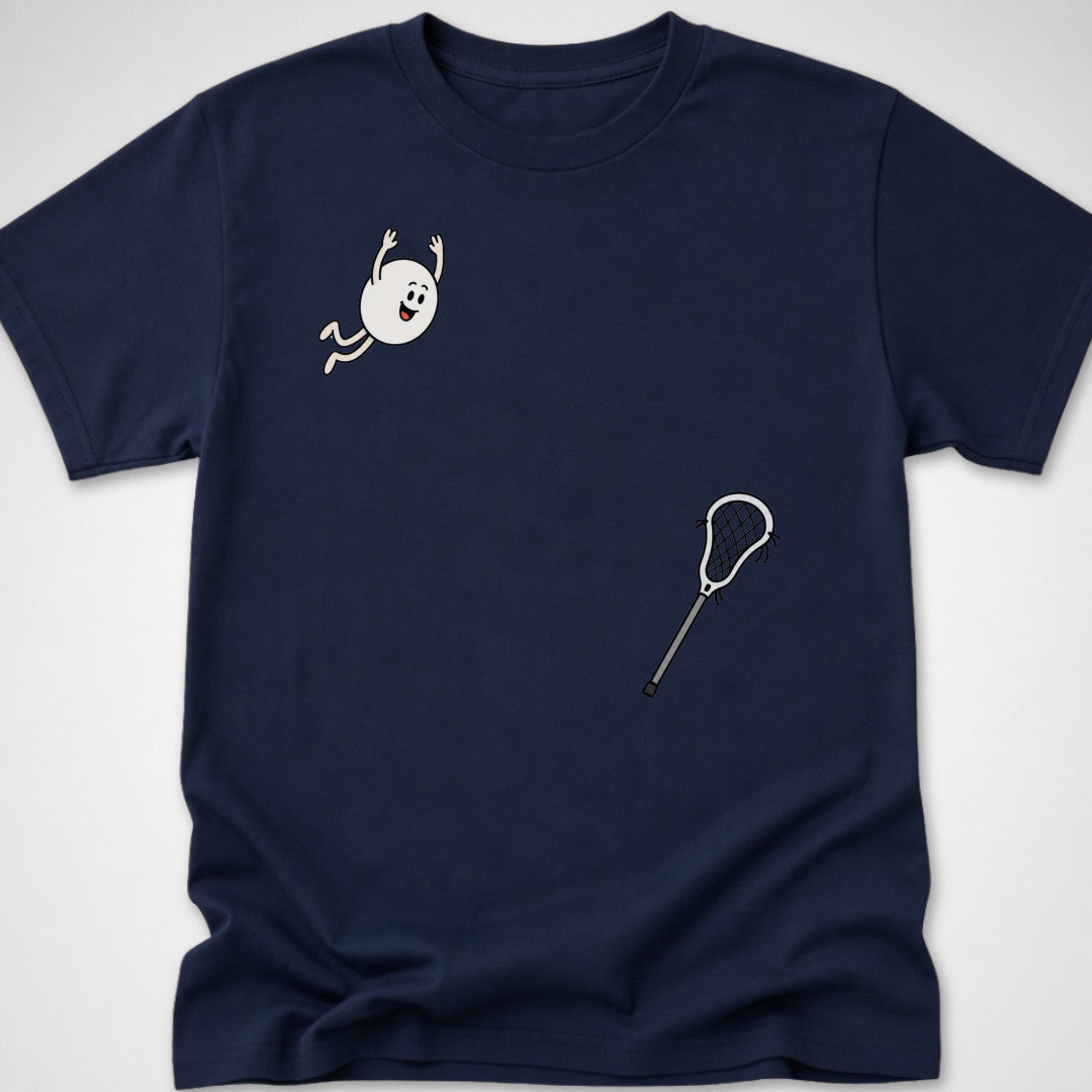 Lacrosse Dive — Youth Tee — Navy