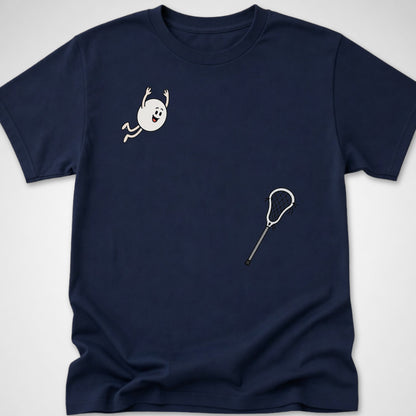 Lacrosse Dive — Youth Tee — Navy
