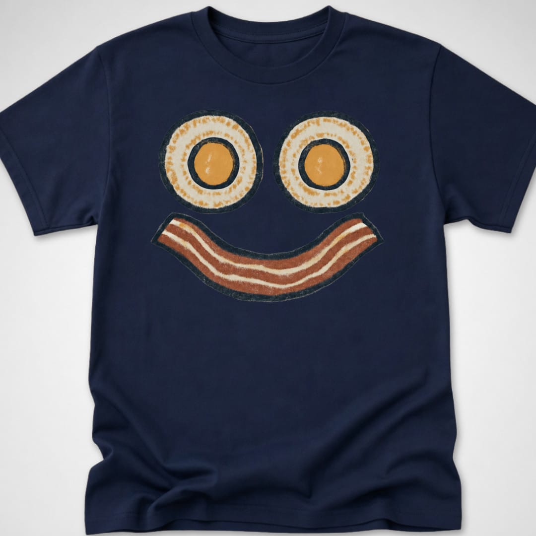 Sunnyside Smirk — Youth Tee — Navy