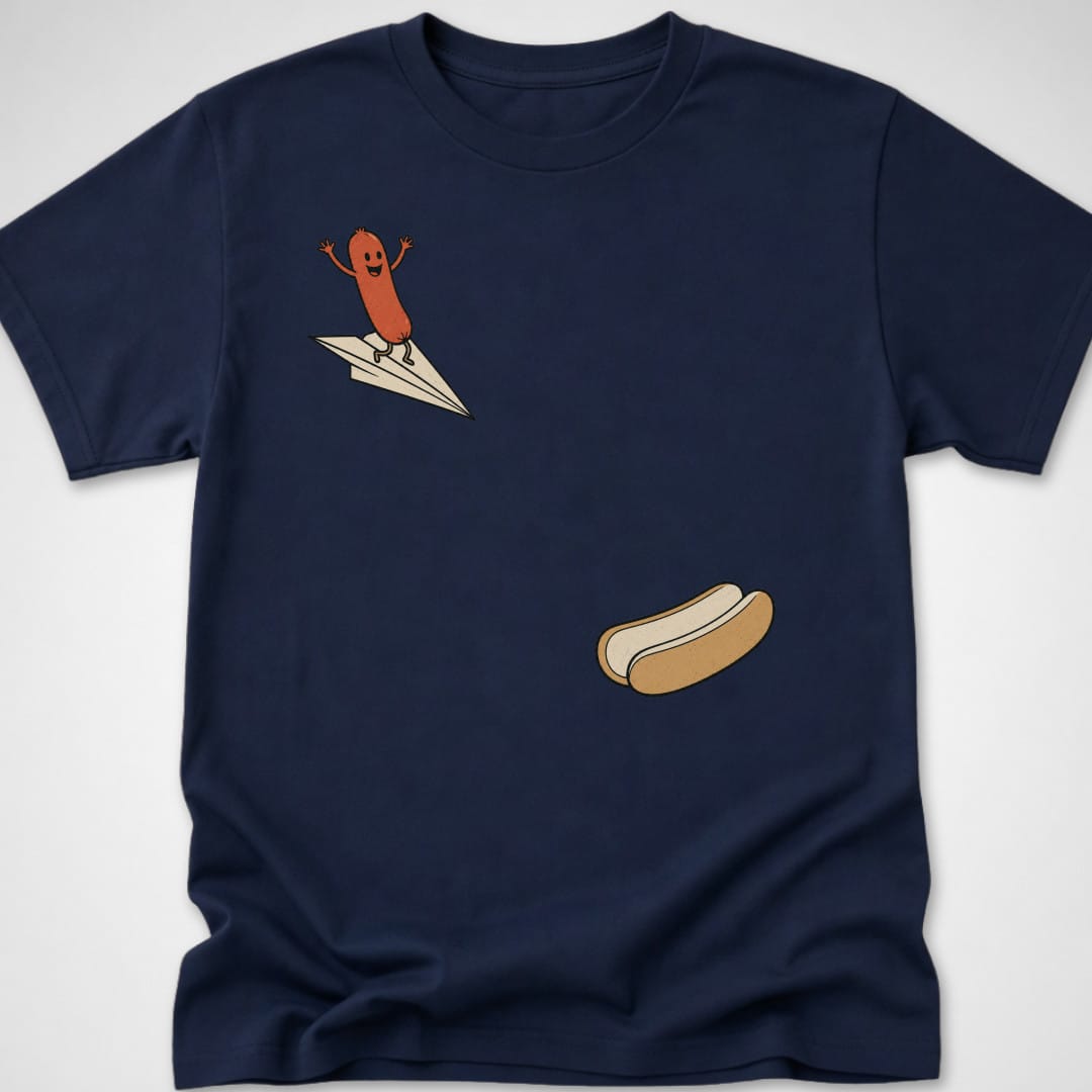 Hotdog Plane — Youth Tee — Navy