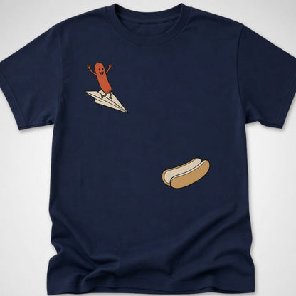 Hotdog Plane — Youth Tee — Navy