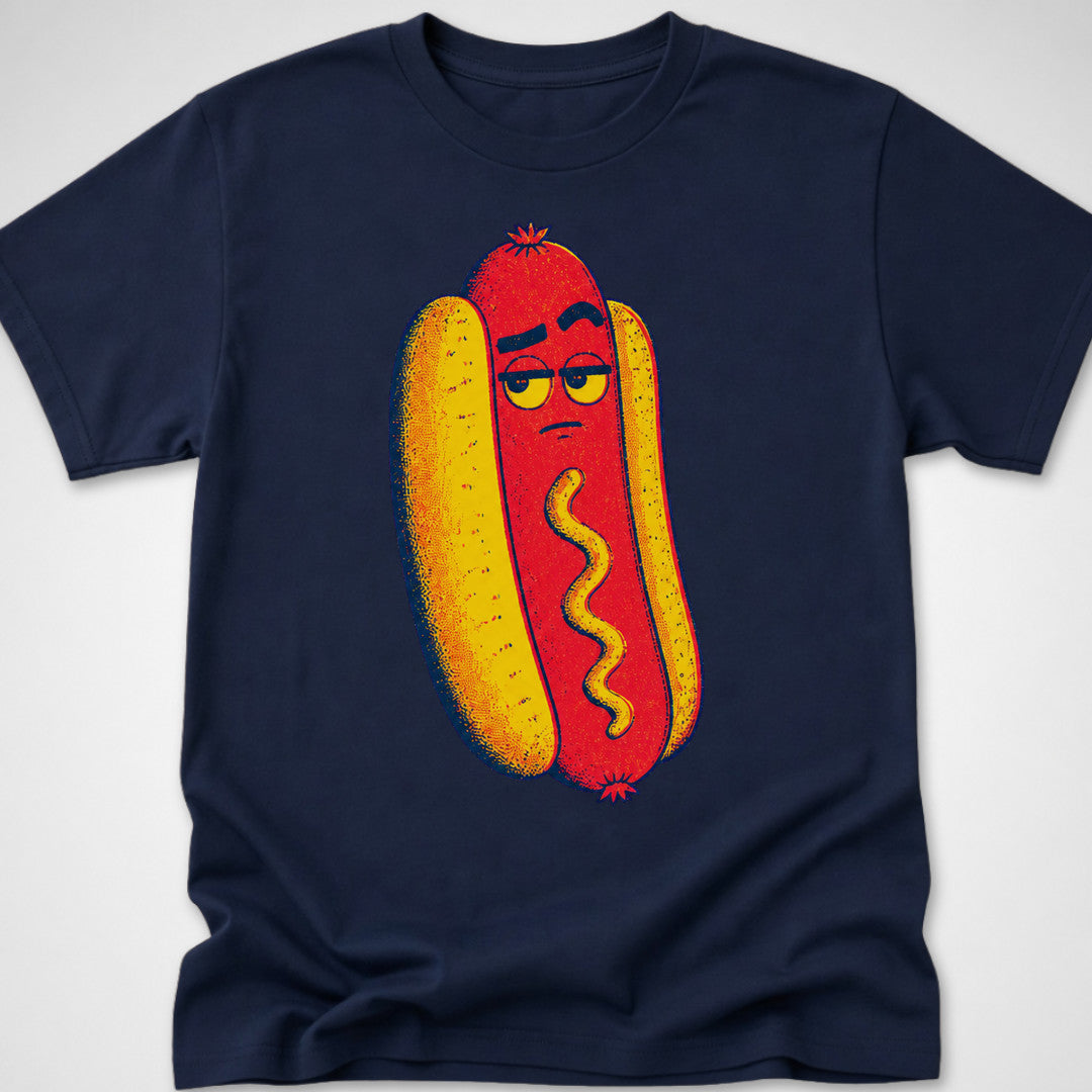 Hotdog Brow Raise — Youth Tee — Navy