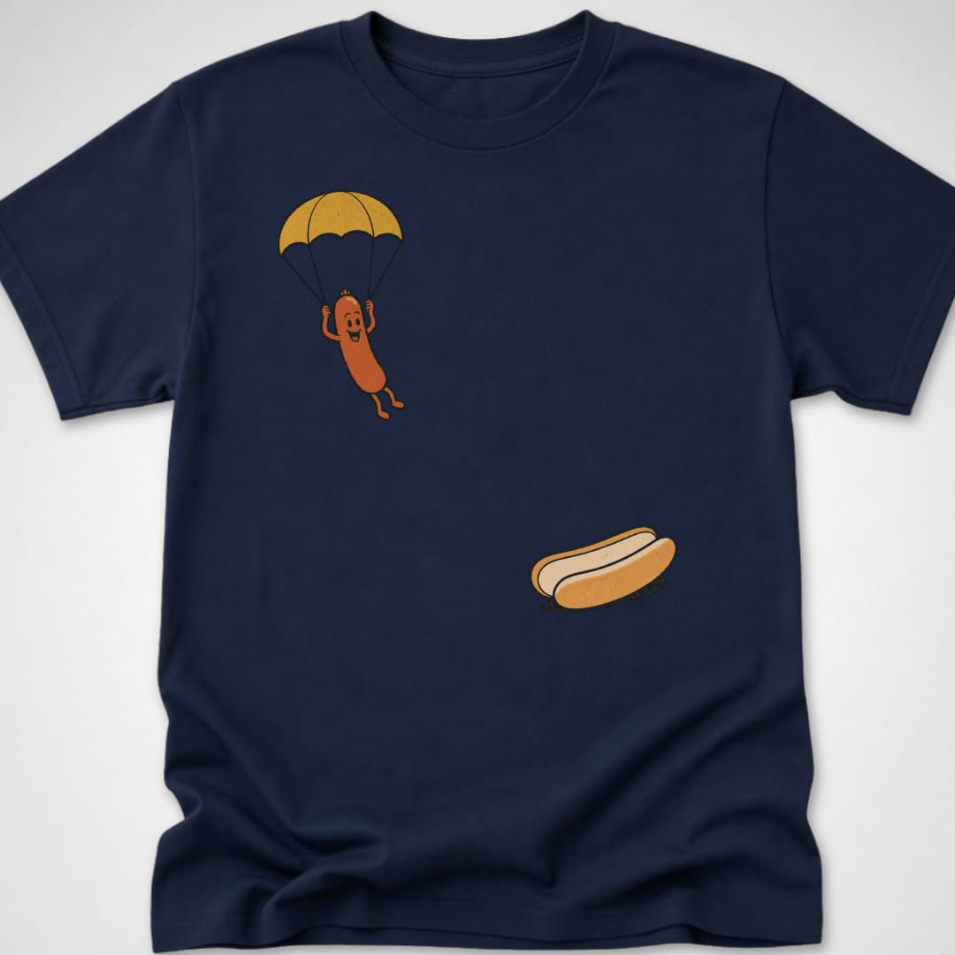 Hotdog Parachute — Youth Tee — Navy