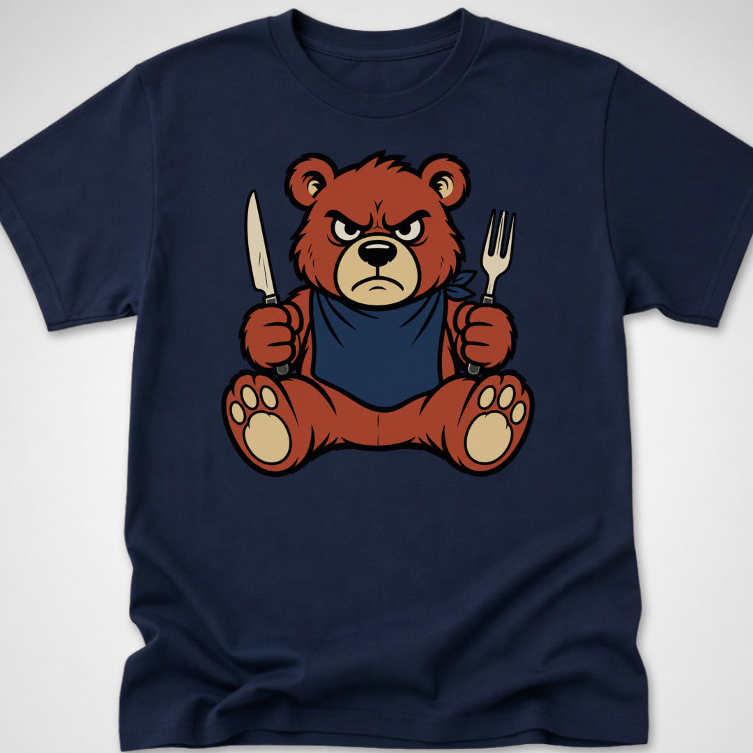 Hangry Bear — Youth Tee — Navy