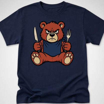 Hangry Bear — Youth Tee — Navy