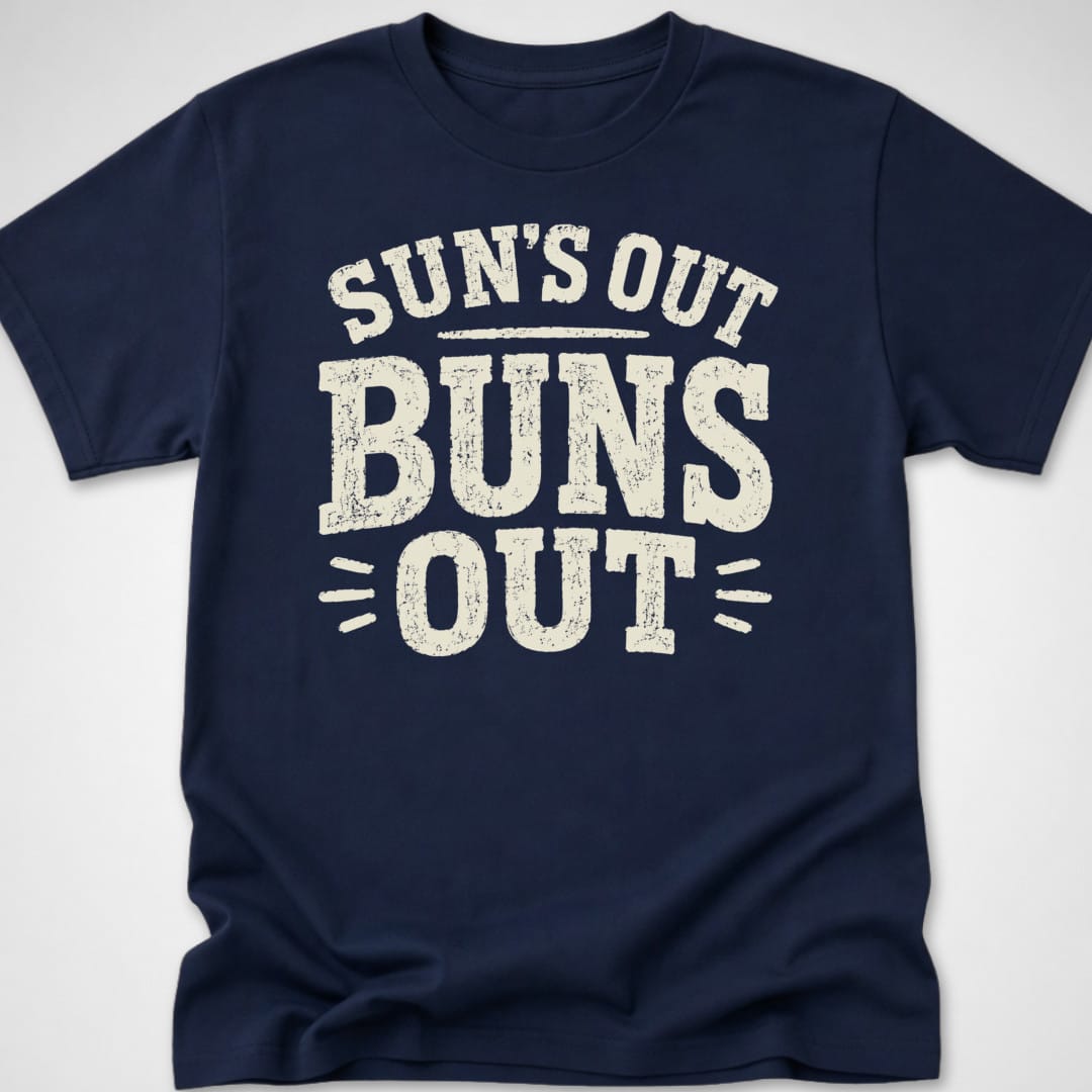 Buns Out — Youth Tee — Navy