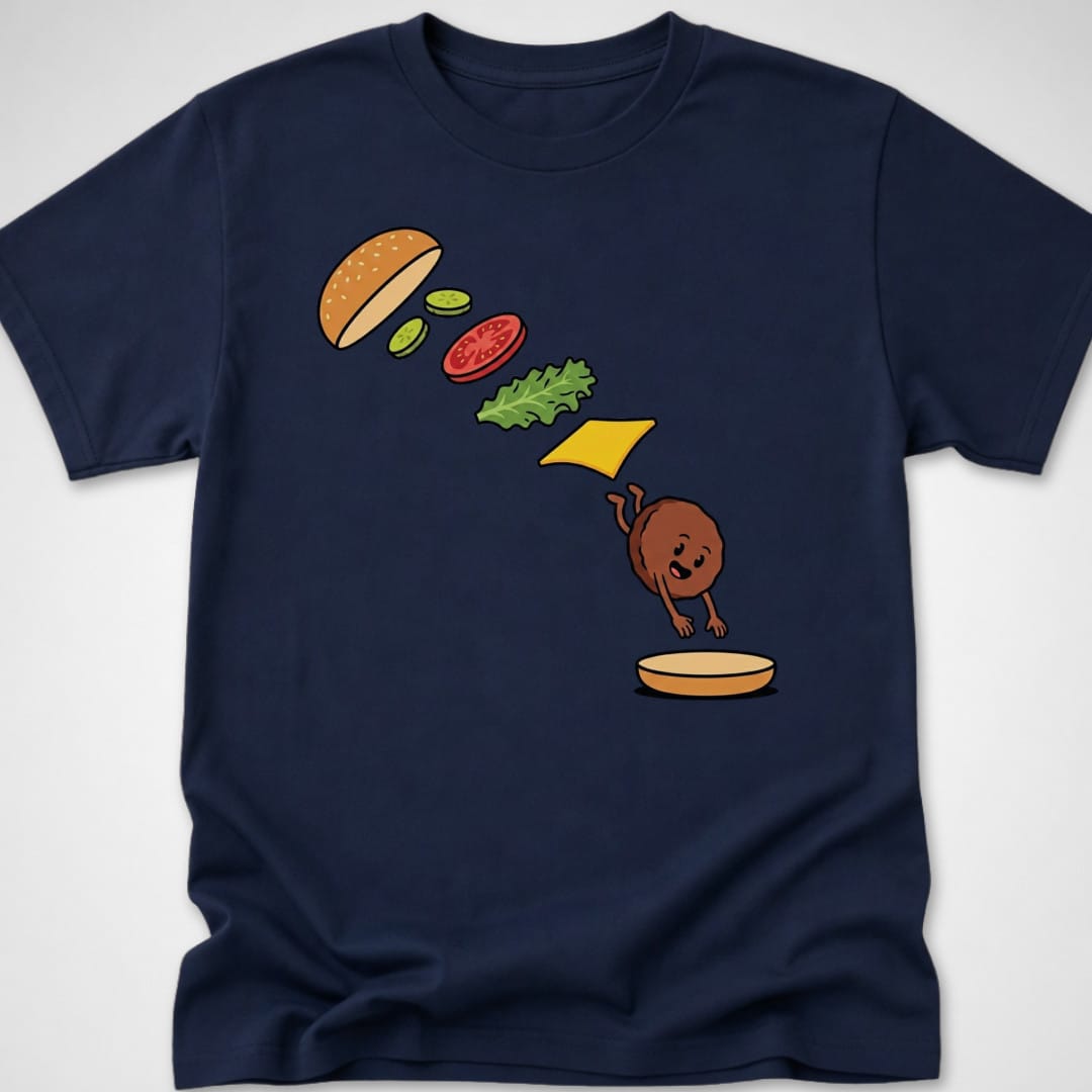 Burger Bomb — Youth Tee — Navy