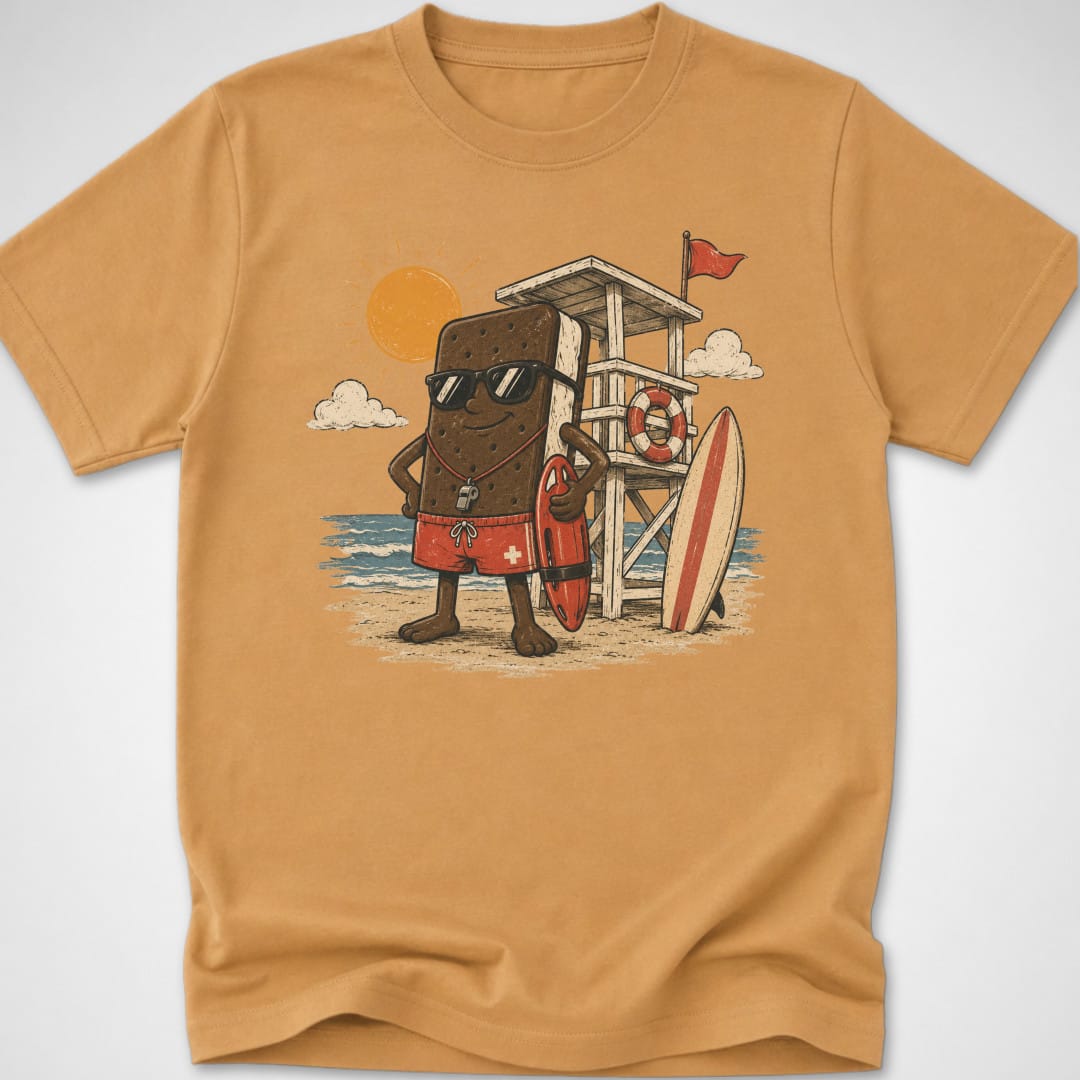 Lifeguard Sandwich — Youth Tee — Old Gold