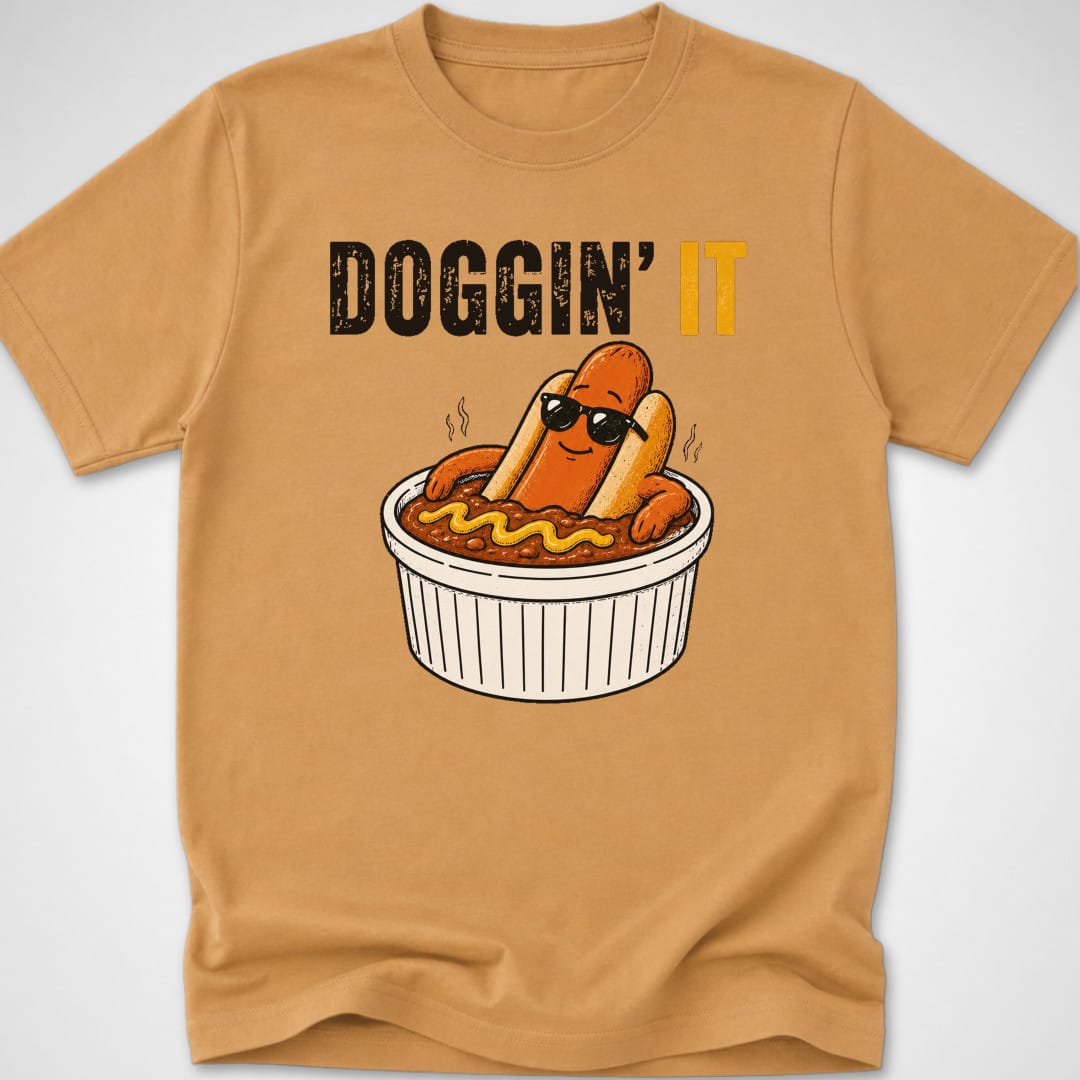 Doggin' It — Youth Tee — Old Gold