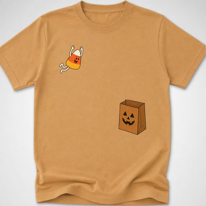 Candy Corn Dive — Youth Tee — Old Gold