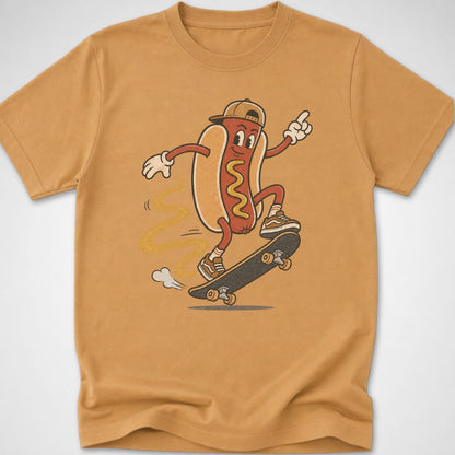 Hotdog Kickflip — Youth Tee — Old Gold