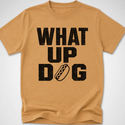 What Up Dog — Youth Tee — Old Gold