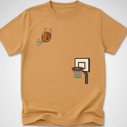 Basketball Dive — Youth Tee — Old Gold