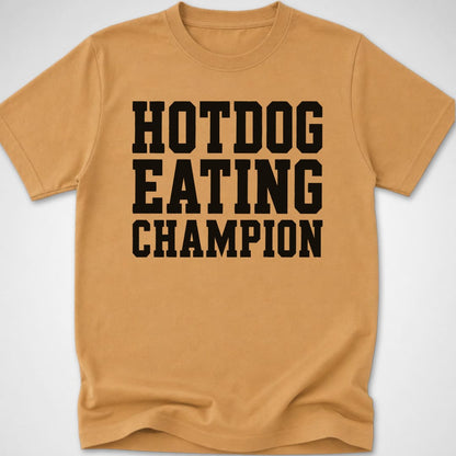 Hotdog Eating Champion — Youth Tee — Old Gold