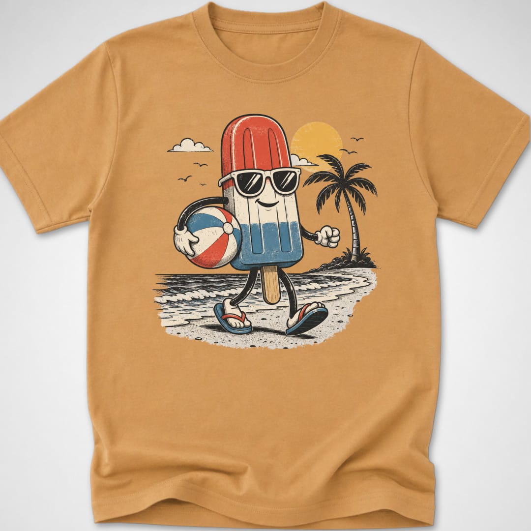 Red, White & Chill — Youth Tee — Old Gold