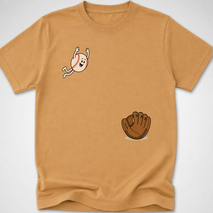 Baseball Dive — Youth Tee — Old Gold