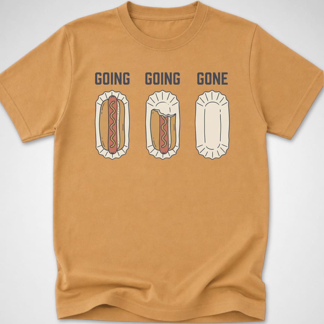 Going Going Gone — Youth Tee — Old Gold