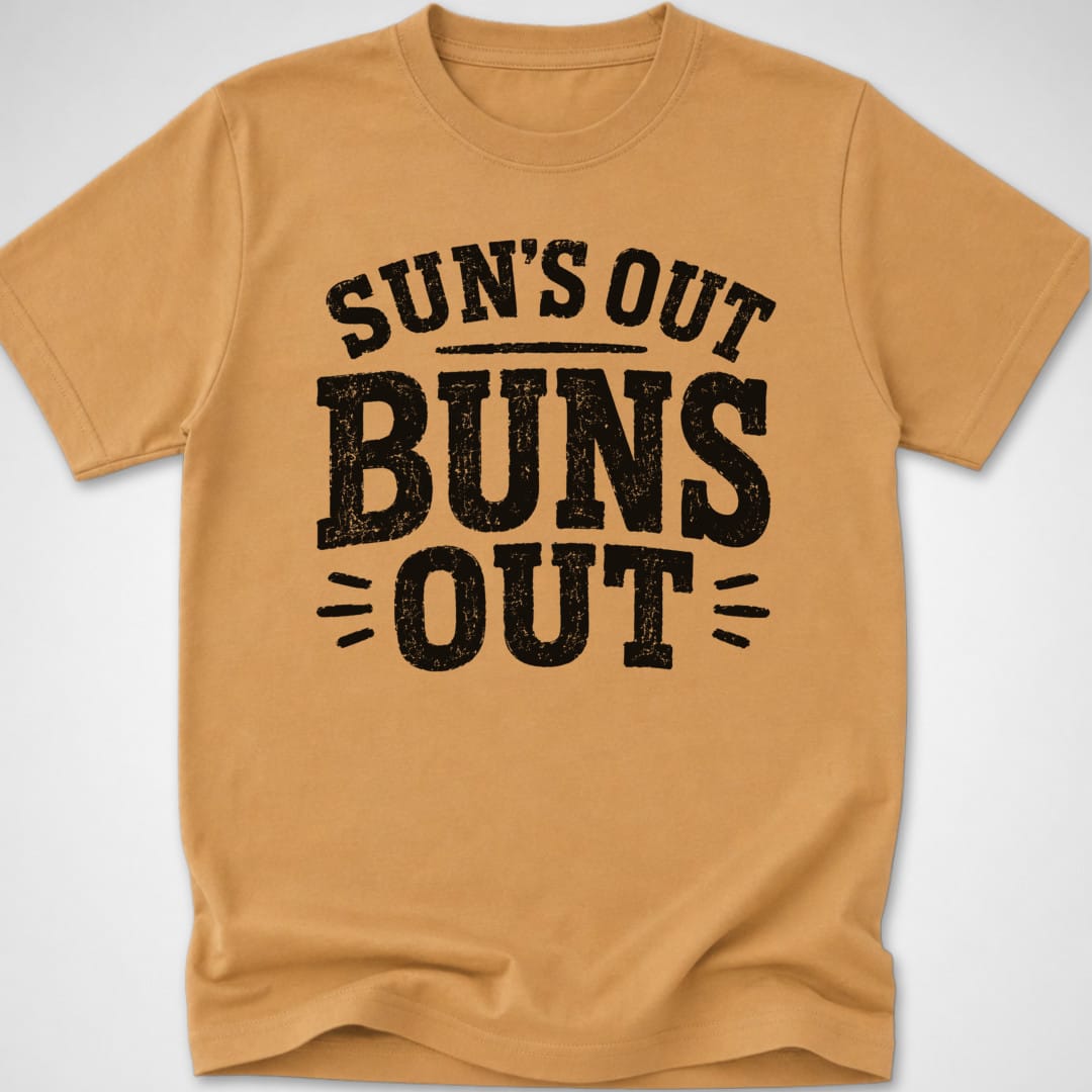 Buns Out — Youth Tee — Old Gold