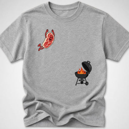 Steak Dive — Youth Tee — Sport Grey