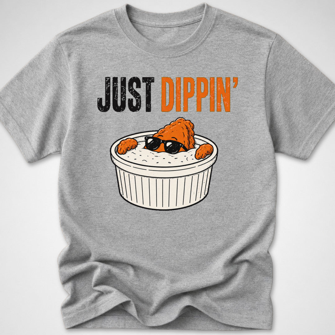 Just Dippin' — Youth Tee — Sport Grey