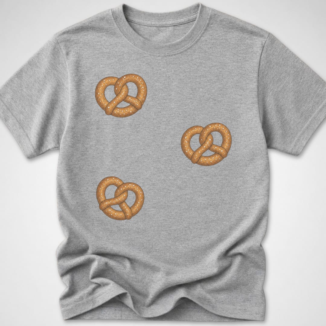 3 Pretzels — Youth Tee — Sport Grey