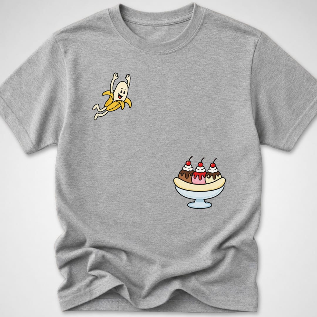 Banana Split Dive — Youth Tee — Sport Grey