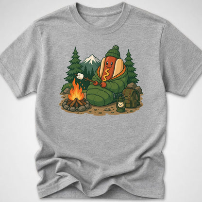 Camping Dog — Youth Tee — Sport Grey