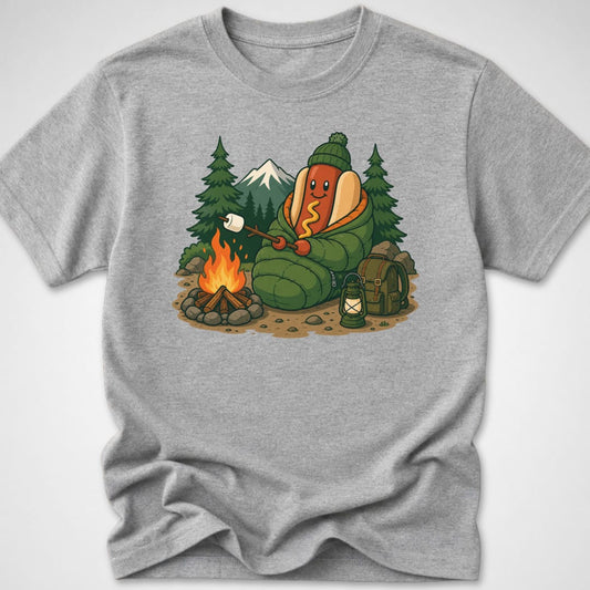Camping Dog — Youth Tee — Sport Grey