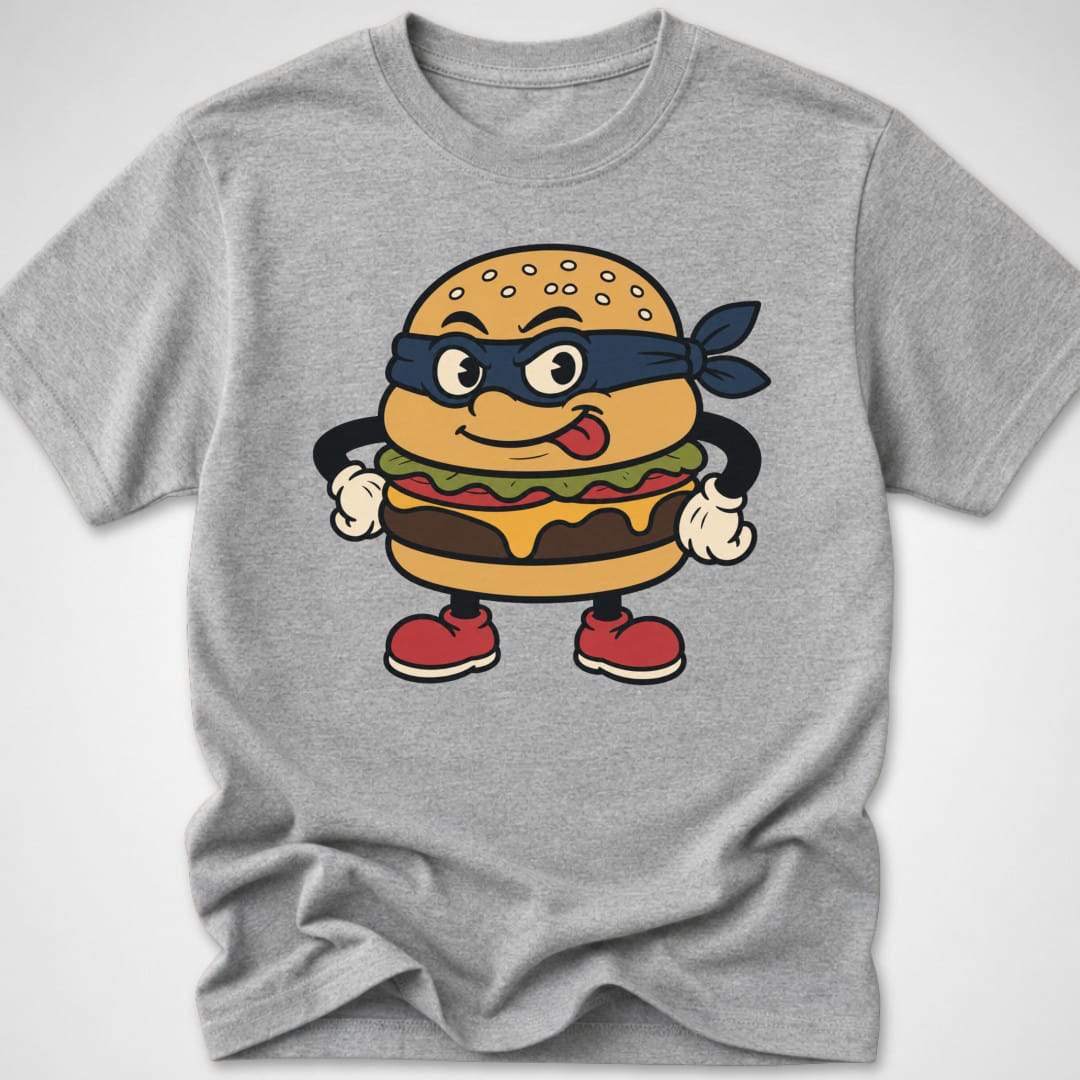 Burger Burglar — Youth Tee — Sport Grey