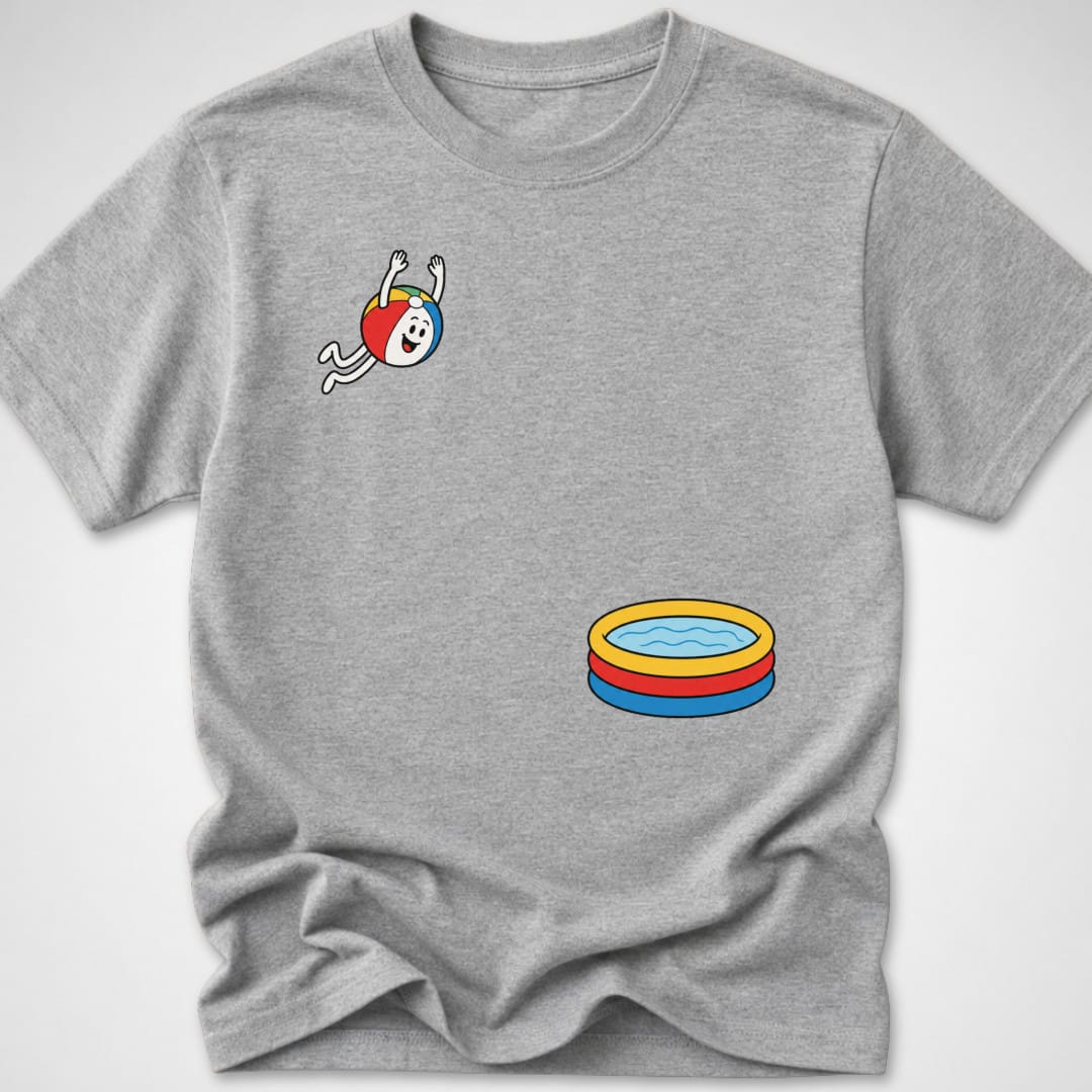 Beach Ball Dive — Youth Tee — Sport Grey