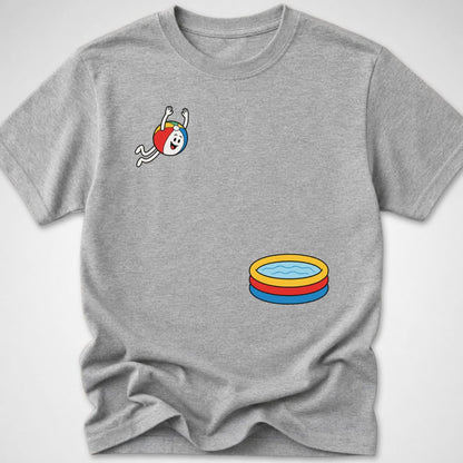 Beach Ball Dive — Youth Tee — Sport Grey