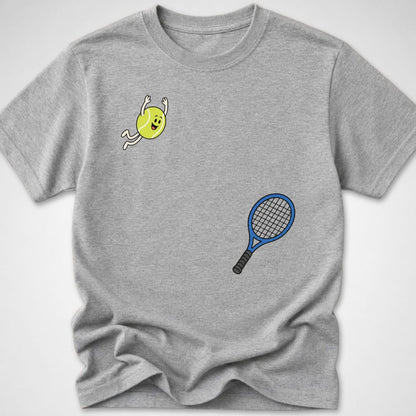 Tennis Dive — Youth Tee — Sport Grey
