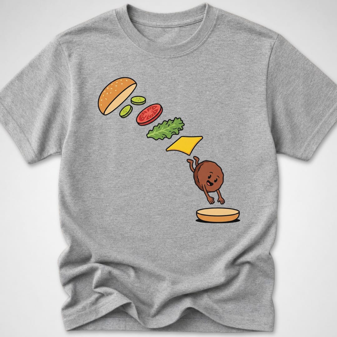 Burger Bomb — Youth Tee — Sport Grey