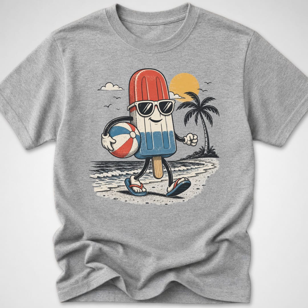 Red, White & Chill — Youth Tee — Sport Grey