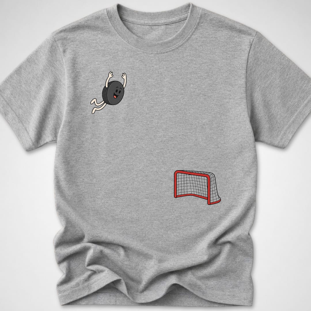 Hockey Dive — Youth Tee — Sport Grey