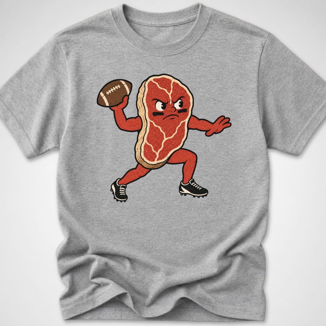 Prime Time Steak — Youth Tee — Sport Grey