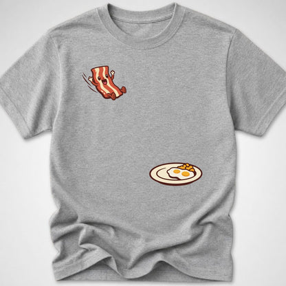 Bacon Jump — Youth Tee — Sport Grey