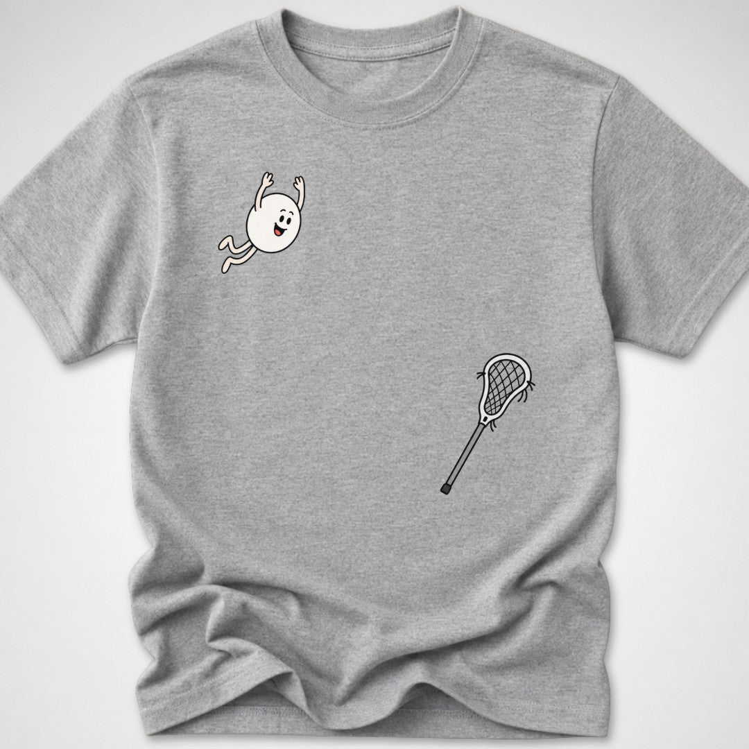 Lacrosse Dive — Youth Tee — Sport Grey