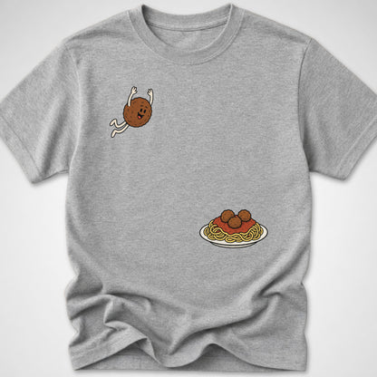 Meatball Dive — Youth Tee — Sport Grey