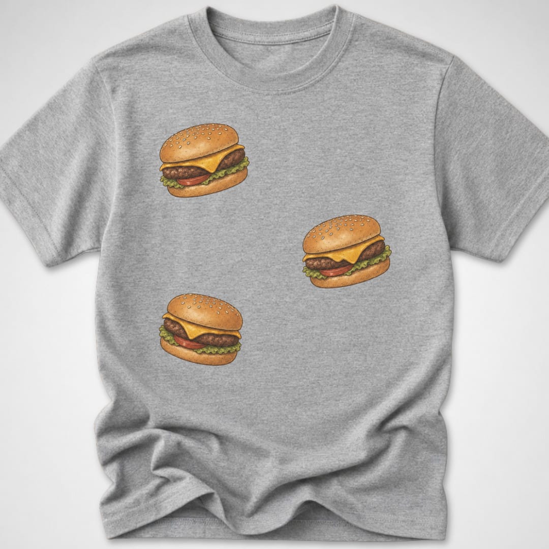 3 Burgers — Youth Tee — Sport Grey
