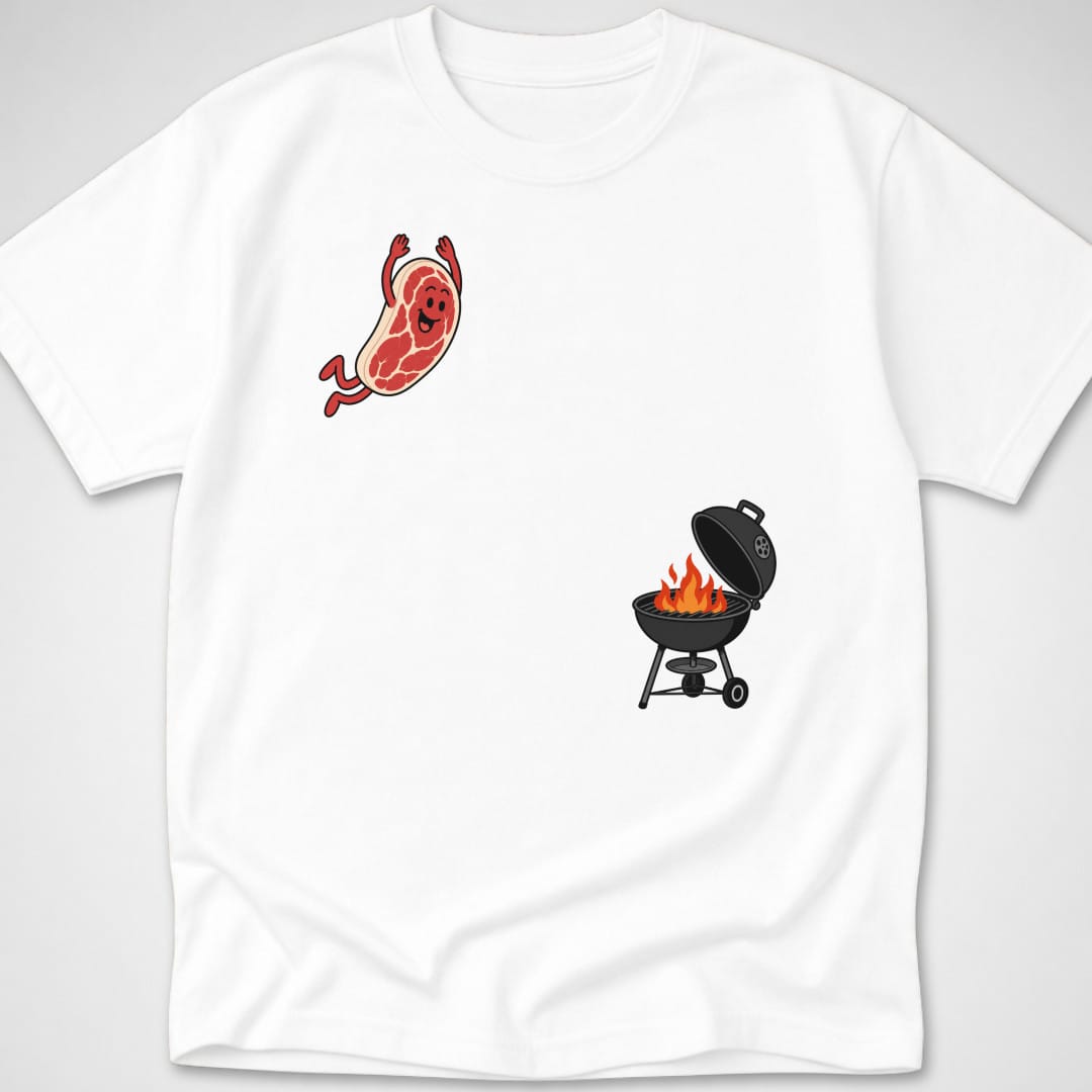 Steak Dive — Youth Tee — White