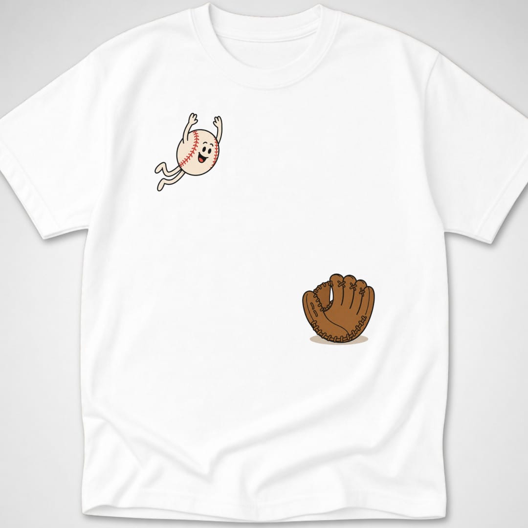 Baseball Dive — Youth Tee — White