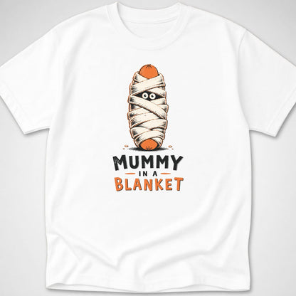 Mummy In A Blanket — Youth Tee — White